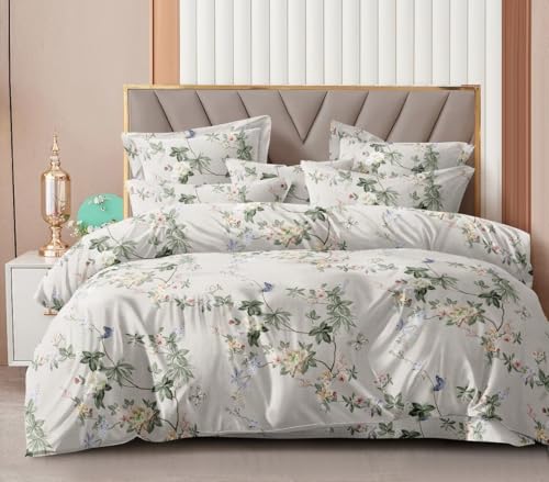 Image of MORADO Glace Cotton Single Duvet Cover /Rajai Cover /Blanket Cover with Zipper (60x90 Inche, Bright Blue)