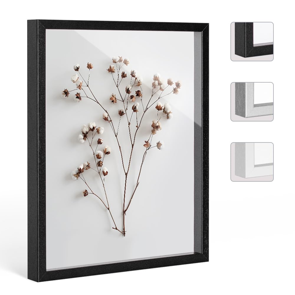 Bildershop-24 Objektrahmen FrameBox VARIO36 Schwarz (matt) 100x100cm zum Einrahmen von Trikots, Blumen, Passepartouts etc.