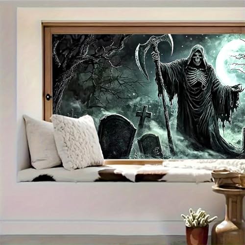 Vinilo Decorativo Halloween Homenaje Reaper 39.3x17.7 in miniatura 2