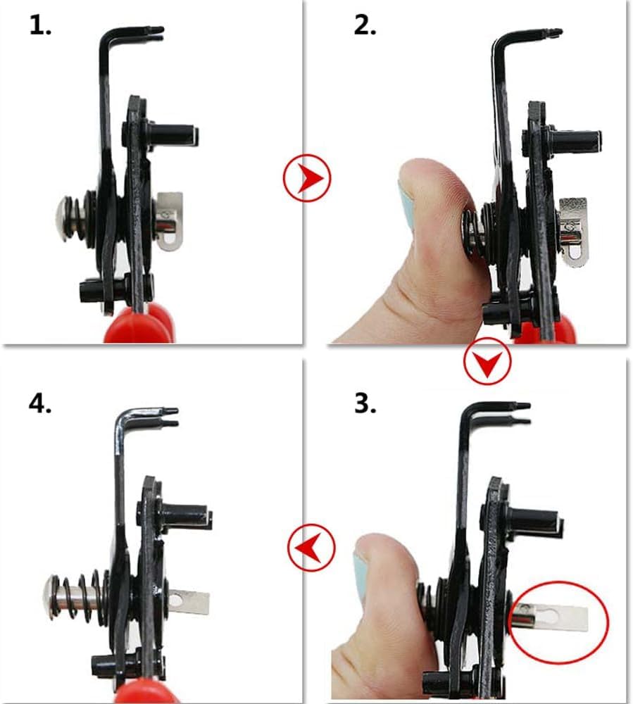 AEE® 4’ü 1 Arada Çok Fonksiyonlu Segman Pensesi Seti – İç & Dış Segmanlar İçin, 45° / 90° / 180° Değiştirilebilir Uçlu, Yaylı Halka Pensesi, Plastik Saplı
