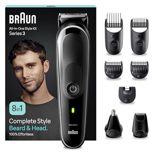 Braun All-In-One Trimmer-Set 3, 8-in-1 Multigroom, Barttrimmer, Nasenhaartrimmer,...