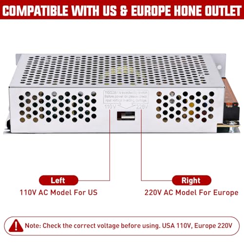 Image of Nilight AC 110V /220V to DC 12V Voltage Converter 10A 120W Switching Power Supply Adapter Transformer Low Voltage Output LED Driver for LED Strip Light Radio CCTV Camera Security Video System