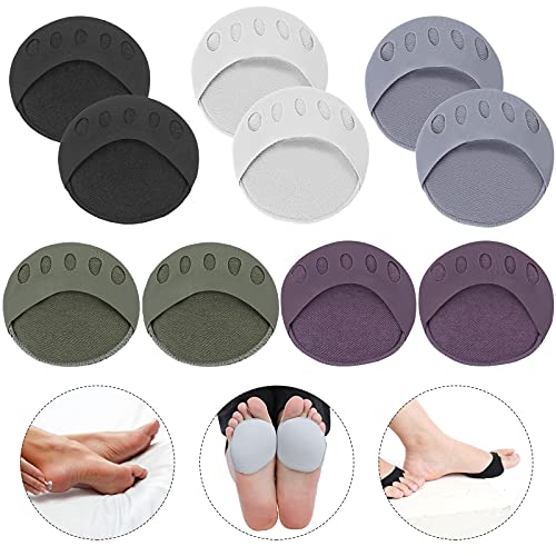 5 Pares Almohadillas Metatarsianas Honeycomb Fabric Metatarsal Pads de Tela de Nido de Abeja Blandas Pies Almohadillas Reutilizables Para Antepié Mujeres Prevención del Alivio del Dolor