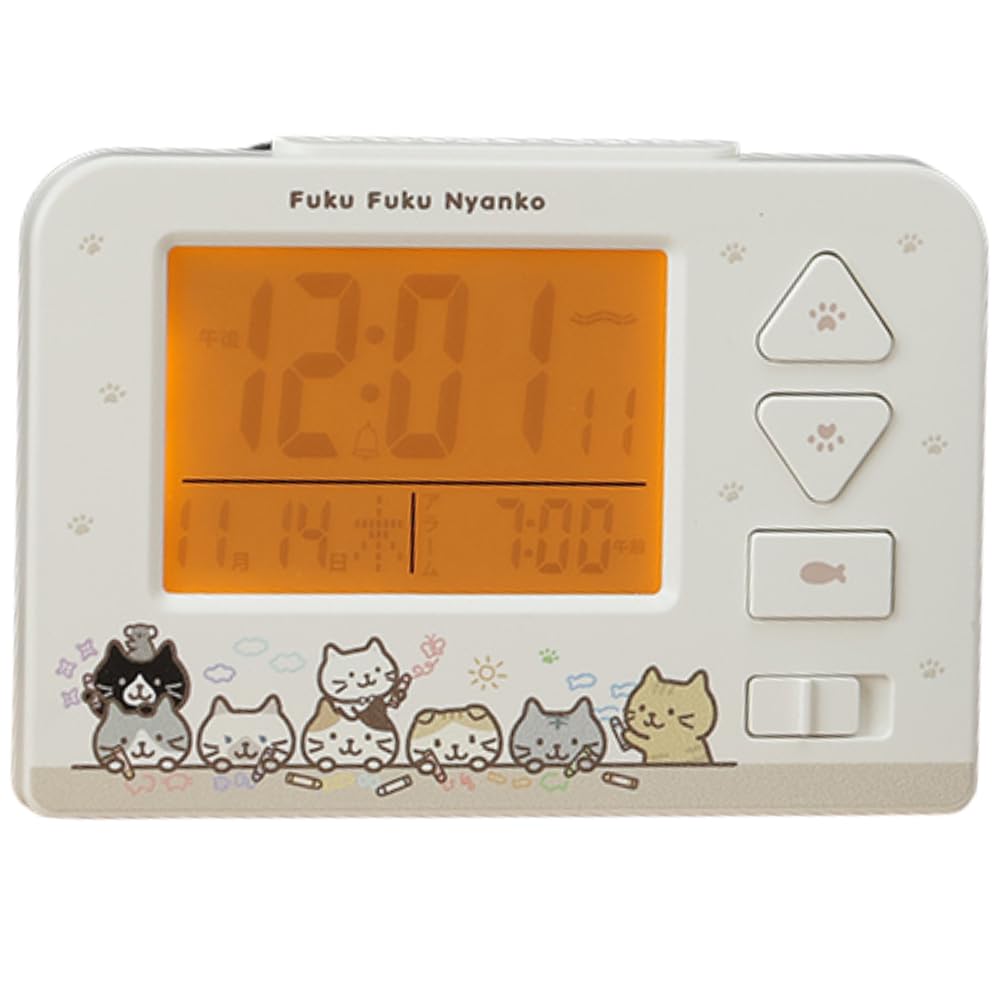 微細に時がかかり80万円です。ふぅ(ふん)神様の変化です。 Amazon.co.jp: 置き時計 猫 可愛い 電波時計 ギフト ふくふく