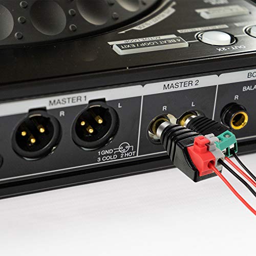 image for Weewooday 20 Pieces Screw Terminal Adapter Compatible with RCA to AV S