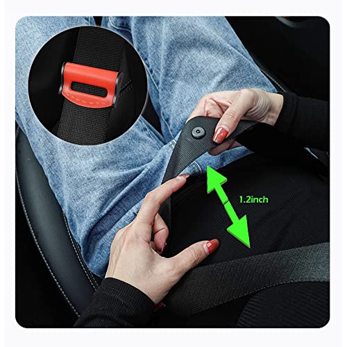 Improved Pregnancy Seatbelt Adjuster,Glow-In-Dark & Extende Seabelts To Relax Shoulders And Neck,Safety Free Car Seatbelt Clip,Car Essential For Adults,Kids,Pregnant,Fat Men (Red/2Pcs) #TOP3