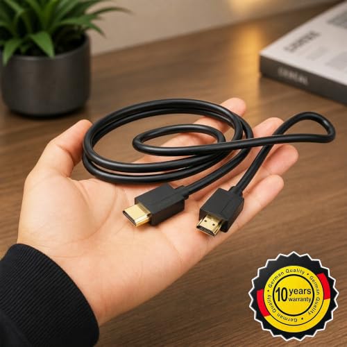 Image of Hama High Speed HDMI Cable with Ethernet, 4K Ultra HD (3840 x 2160 @ 60Hz), 18 Gbps Bandwidth, HDR, ARC, Gold-Plated Connectors, Compatible with TV, Laptop, PC, Monitor 5m - 10 Year Warranty