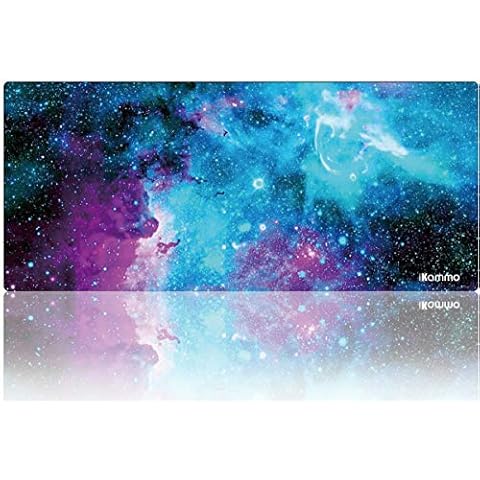 iKammo Large Galaxy Desk Mat Mouse Pad Big DeskPad Desk Cover Extended Cute Computer Mouse Pad XXL Big Office Desk Mouse Mat/Pad with Waterproof Surface-Optimized Gaming Surface (XXL-038, Blue Galaxy) Cover