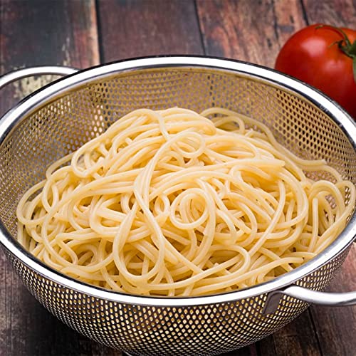 Stainless Steel Colander Set Of 4 Micro-Perforated Metal Colander Set Food Strainer Basket Mesh Net Bowl With Handle For Kitchen, Draining Pasta, Rinsing Vegetables Fruits, Dishwasher Safe(2-3-4-5Qt) #TOP3