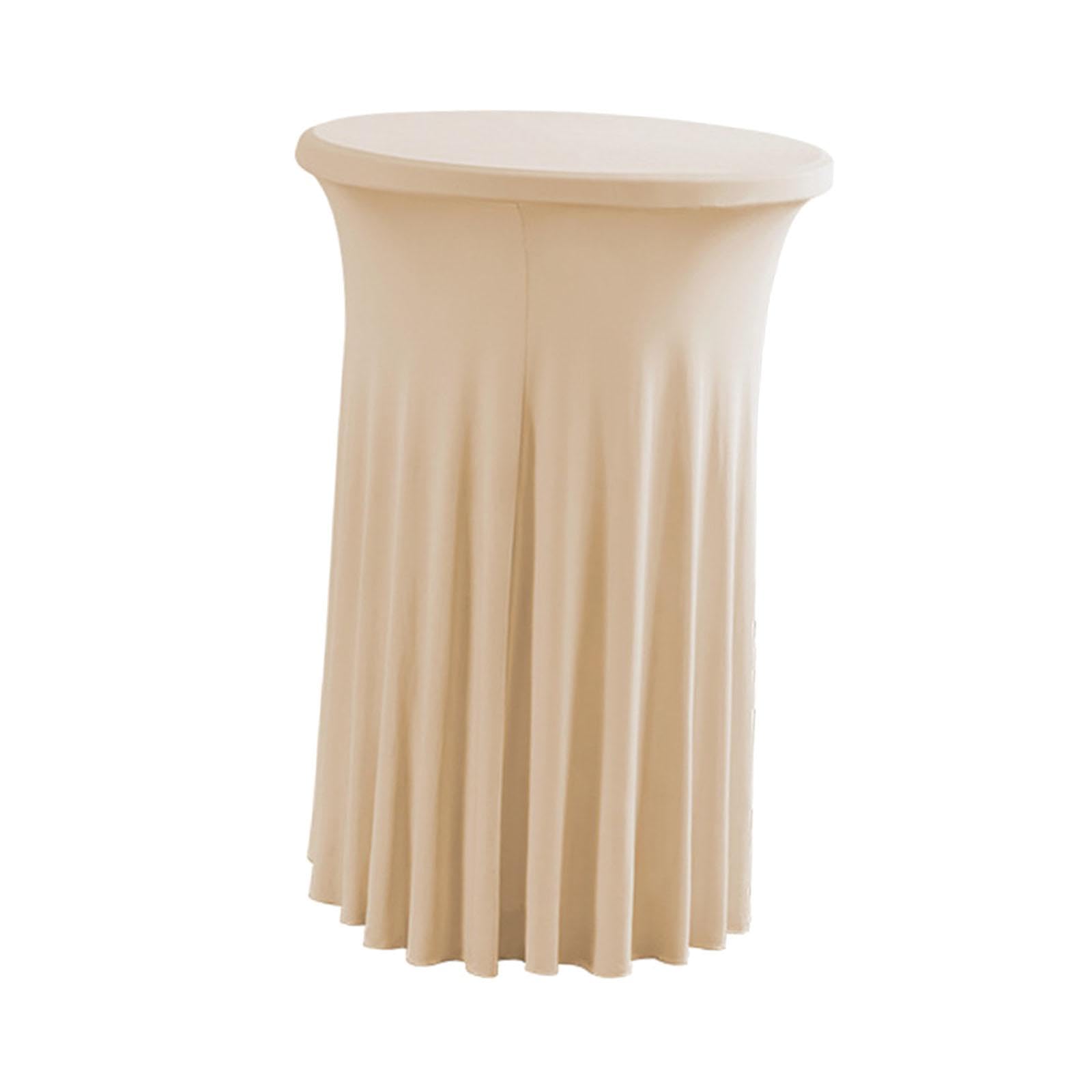 Cocktail Table Tablecloth Stretch Decorative with Skirts for Events Cake Bar Champagne-image-19