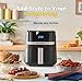 Russell Hobbs Air Fryer, Digital, 4.3L Capacity, 9 in 1, Air Fry, Bake, Roast, Grill, Keep Warm, 40-200℃ Temp Range, Oil Free Cooking, Dishwasher Safe Attachments, 1300W