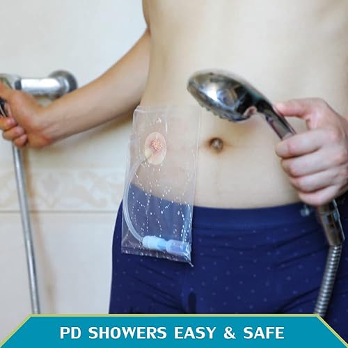 Miniatura 3 de 50 piezas impermeable protector de ducha para tubo de alimentación, soporte para catéter PD para diálisis peritoneal, bolsa de diálisis peritoneal,