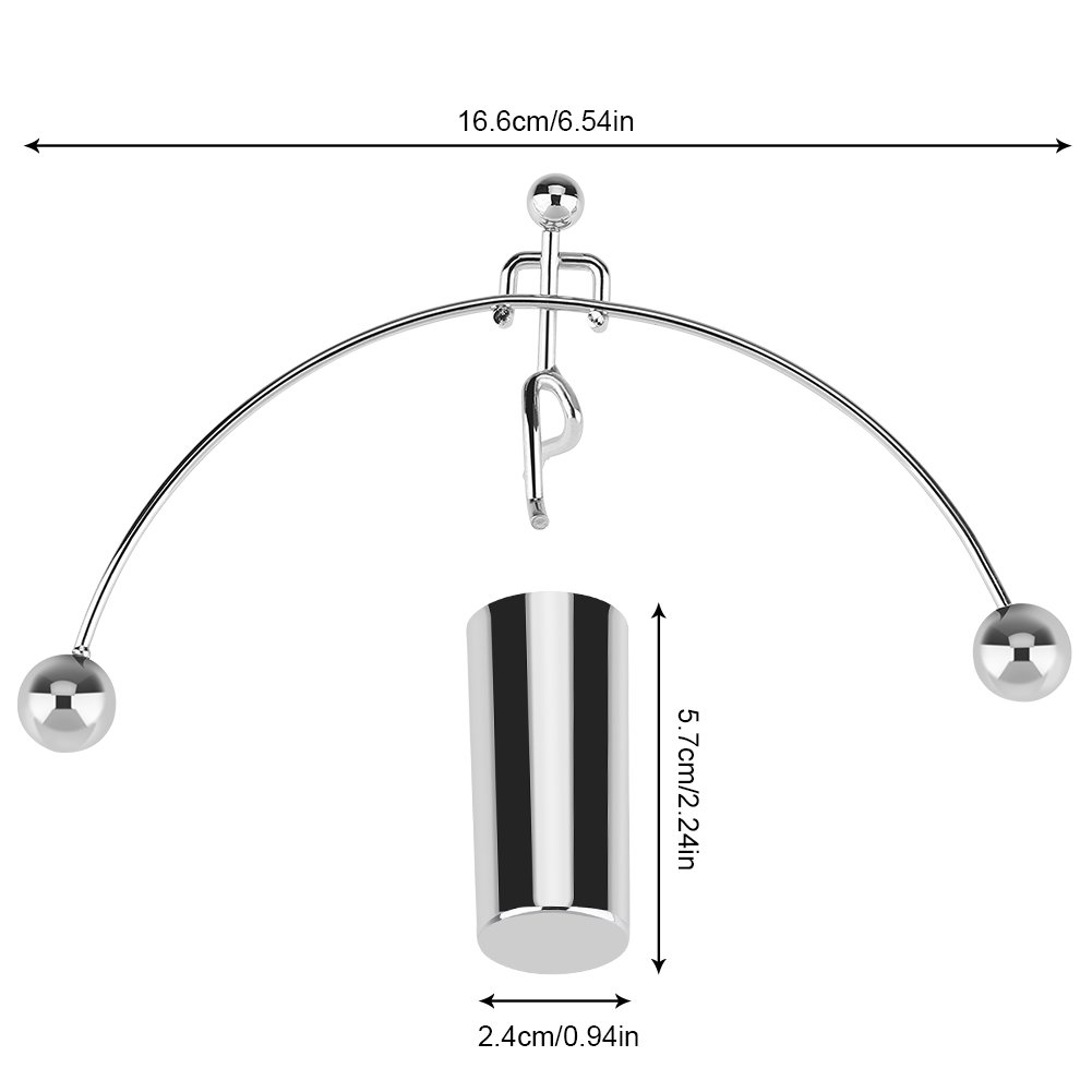 Mini Steel Balance Ball, Balance Physics Toys-Weightlifter Kinetic Art Balance Toy Decompression Psychology Toy-Home Office Desk Decoration