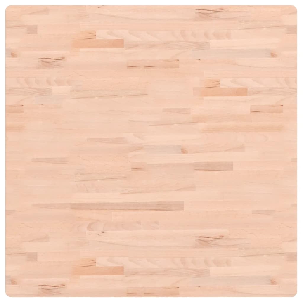 vidaXL Table Top 90x90x2.5 cm Square Solid Wood Beech