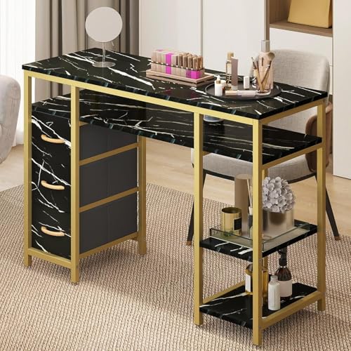 YITAHOME Manicure Table with 3 Drawers, 47.2in Nail Desk with Storage for Salons & Home Spas,...