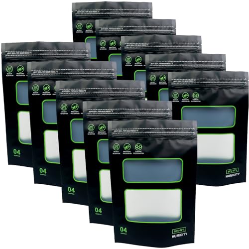10 Pcs 1/4 LB Storage Terp Bags - 58%-62% RH 2-Way Humidity Control Bags for Curing & Storage - Resealable