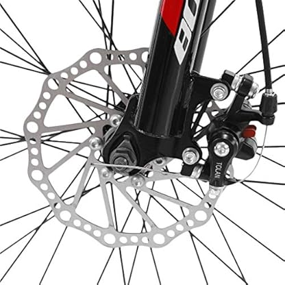 YQCXG Rennrad für Erwachsene Mountainbikes 26-Zoll-Klapp-Mountainbike, 21-Gang-Mountainbike aus Karbonstahl für Erwachsene, rutschfestes Fahrrad, mit doppelt gefedertem Rahmen und Scheib – Bild 7