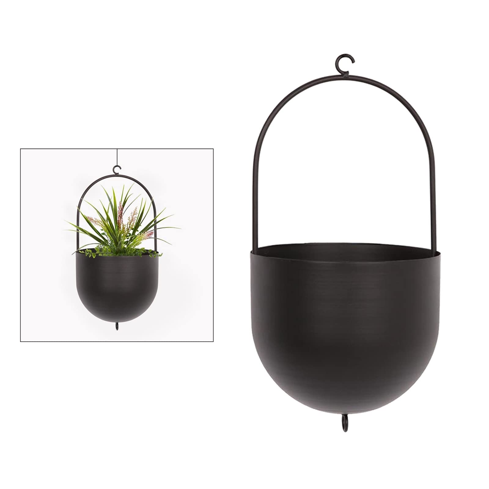 HASMI Jardiniere Balcon Jardinière Suspendue en métal balançoire Pot de Fleur Porte-Plante avec Crochet for Petite décoration succulente Balcon Salon Pot Suspendu Plante Interieur