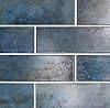 4x12 Earthy Brown Cobalt Blue Glossy Ceramic Subway Wall Tile – Kitchen Backsplash, Bathroom & Accent Wall Use – Made in Spain (Box of 11 sq.ft / 34 Pieces) #2