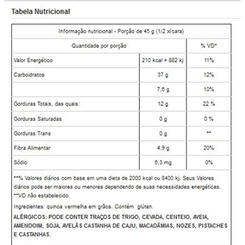 Quinoa Vermelha em Grãos Viva Salute - 1kg