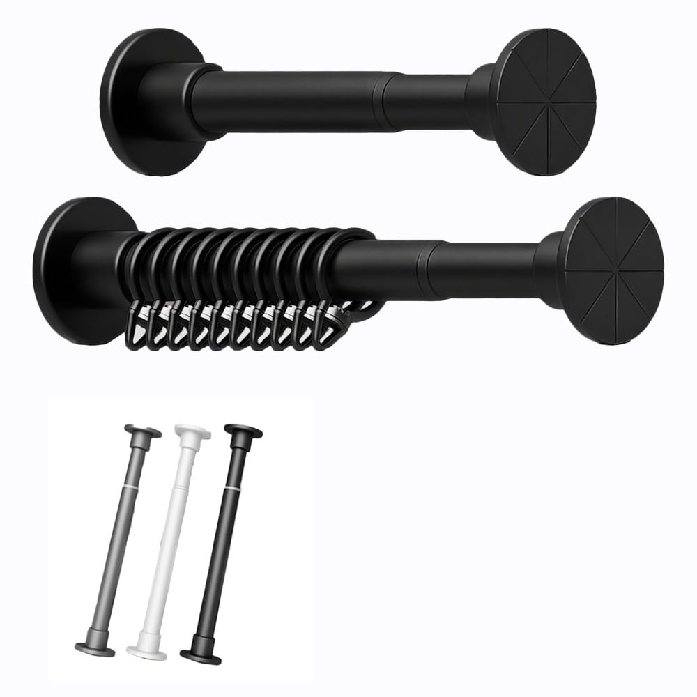 Barre de douche télescopique noire de 140 à 250 cm pour optimiser l'espace de votre salle de bain