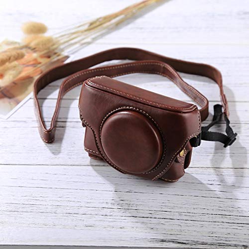 QING BO �o�b�e���[�O���b�v Sony RX100 M3 / M4 / M5�p�X�g���b�v�t�����g���X�^�C��PU���U�[�J�����P�[�X�o�b�O �J�����A�N�Z�T���[