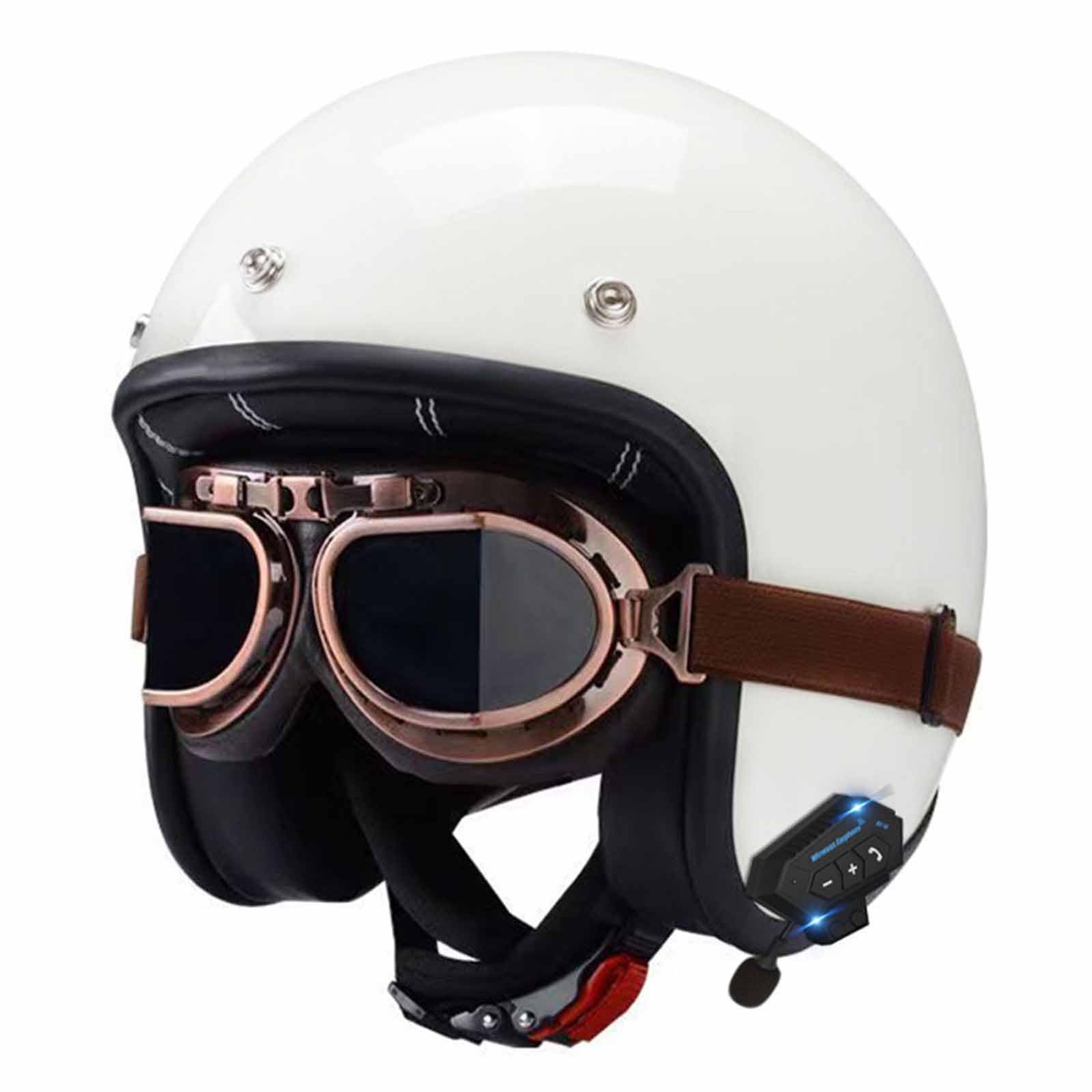 Amazon.co.jp: 大人のオープンフェイスヘルメット防風ゴーグル