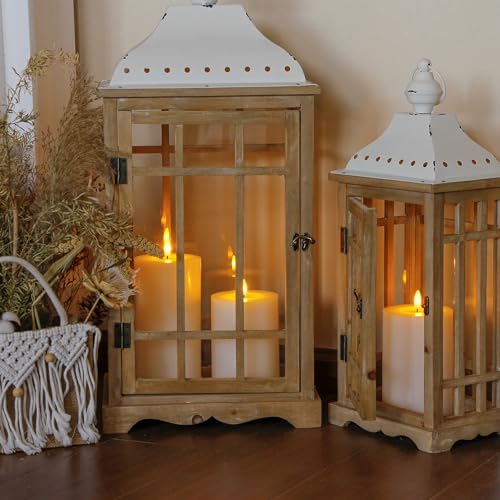 Image of Flameless Flickering 4 inch x6 inch Real Wax White Remote Candles with Candle Grease, Pack of 2 Timer LED Battery Operated Fake Warm Light Pillar Candles for Home, Banquet, Ceremony Decoration