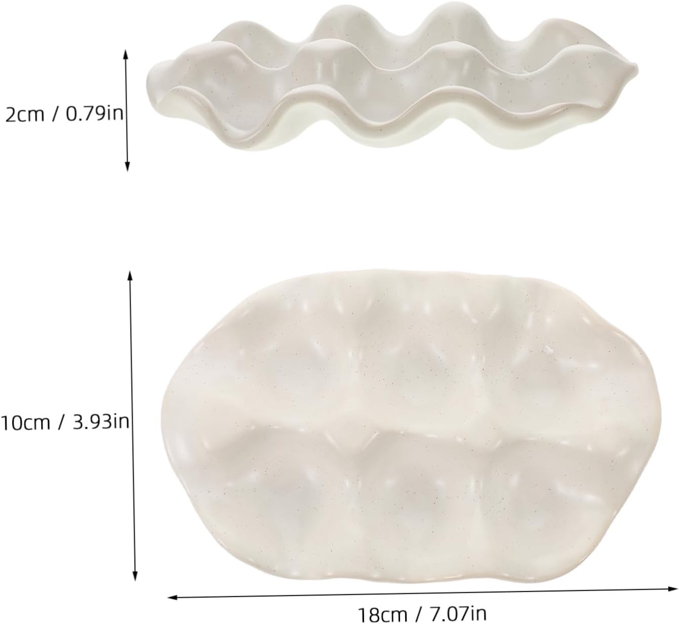 ARTIBETTER Ceramic Egg Holder Tray Vintage Porcelain Egg Storage Organizer for Refrigerator for Kitchen and Fridge Storage