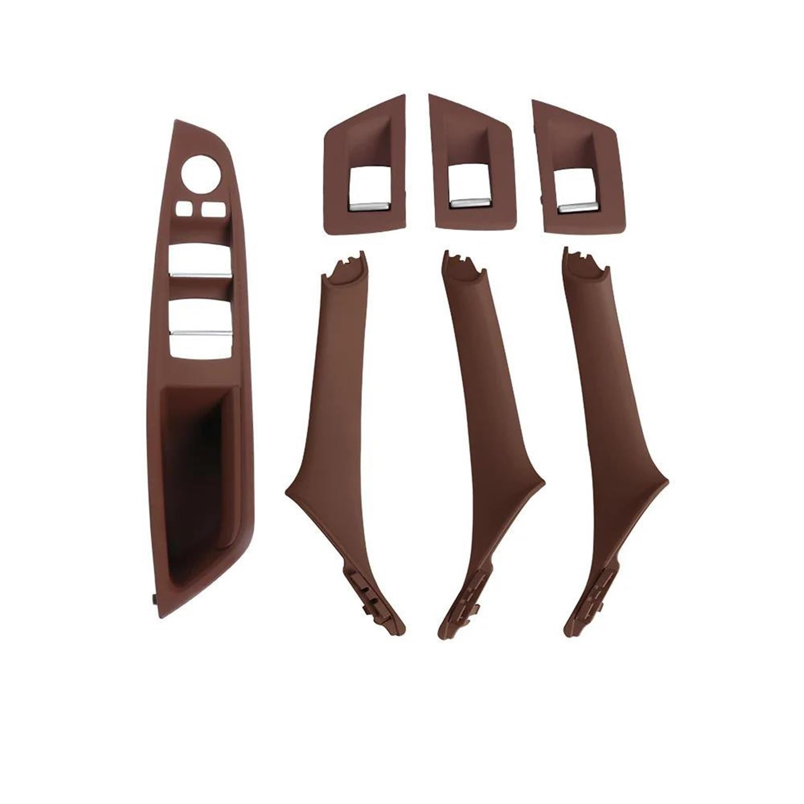 NOHEEU Inner Door Handle 7pcs Car Interior Door Handle Inner Panel Decorative Cover Set for BMW 5 Series F10 F18 523 525 528