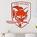 Kiwistar Fox Hound Adesivo in 6 Dimensioni – Wall Sticker Wall Sticker, 34_Orange, 96 x 89 cm