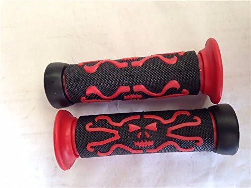 Miniatura 2 de XKMT-Skull Grips RED QUAD Compatible con KAWASAKI POLARIS SEADOO WATERCRAFT BOMBARDIER JET SKI FOREMAN RECON RINCON Brute Force Prairie ATV BRUIN