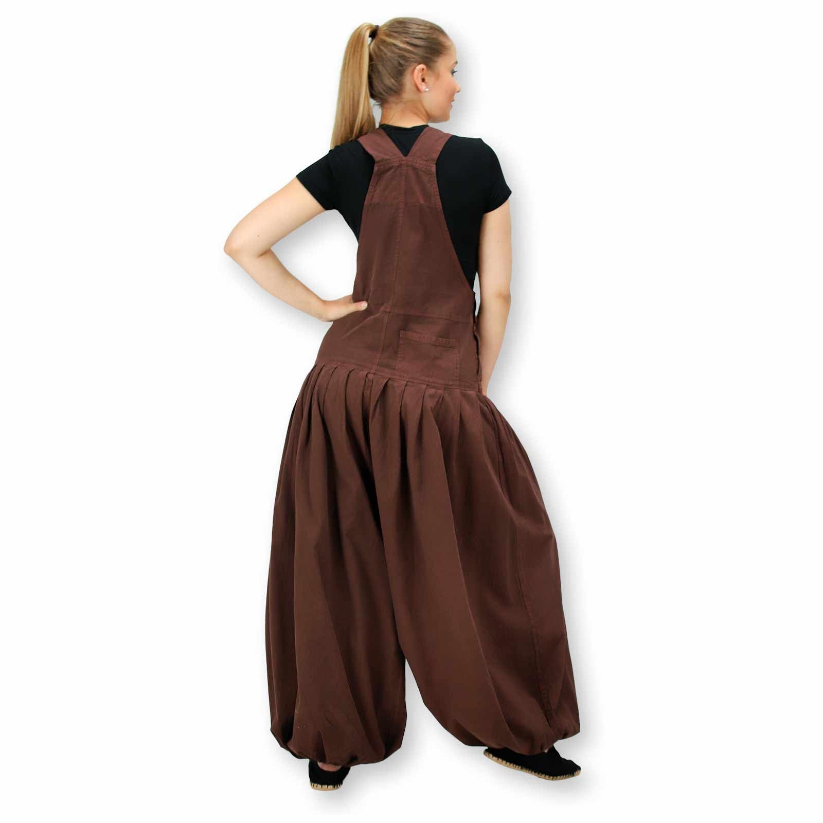 Hippie Latzhose Haremshose Hose Psy Goa 70er Overall Boho Jumpsuit Bip