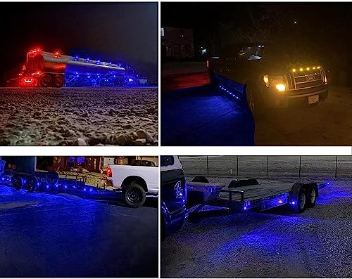 Feux remorque LED résistant à l'eau 24V bleu pour éviter les chocs - 3