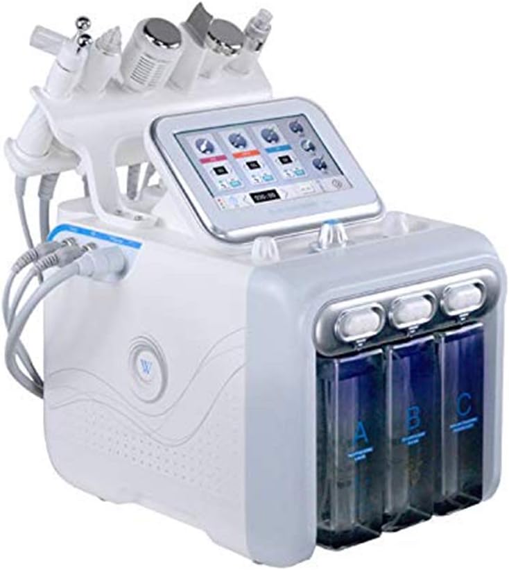 6 in 1 Hydrogen Oxygen Small Bubble Facial Skin Care Machine Facial Moisturizing Skin cleaner Scrubber Water Exfoliating Hydro Spa Blackhead Acne Removal Rejuvenation