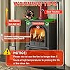 Tomersun 8-Blade Log Burner Stove Fan Heat Powered- Wood Burning Stove Fan with Thermometer for Fireplace/Log Burner/Woodburner/Multifuel Stoves, Silent Eco-Friendly