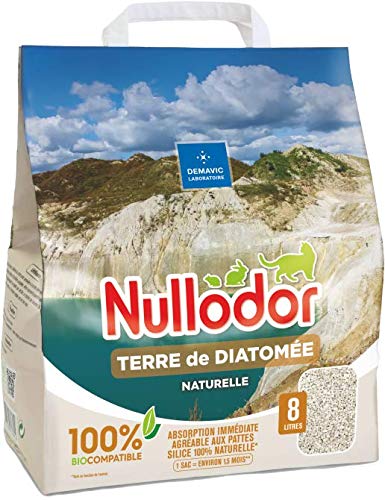 Demavic Nullodor Terre de Diatomée pour Chat 8 L 3,8 kg 1 Unité Cover