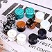Qmcandy 6 Pairs Natural Stone Ear Plugs Saddle Plugs Ear Gauges Double Flare Expander Piercing Gauge 2G
