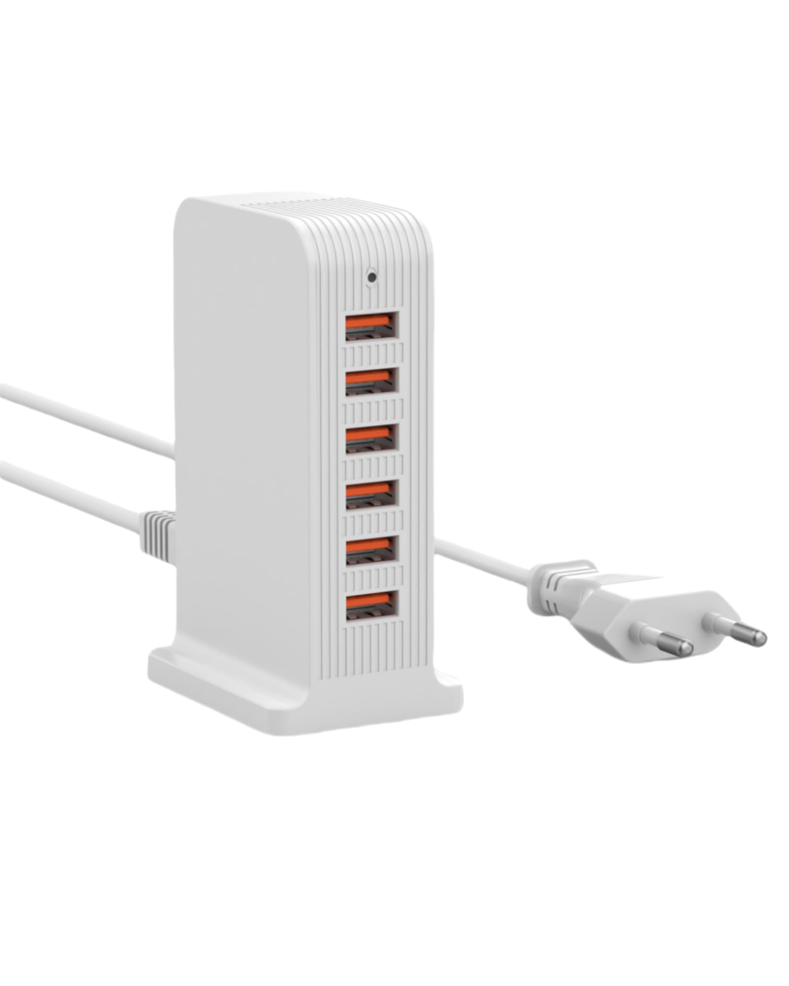 POANES 25W USB Ladestation Mehrfach,6-Port USB Ladegerät Tower mit Smart IC, Mehrfachstecker USB Schnellladestation für iPhone 15 14 13, iPad, Samsung S23 S22