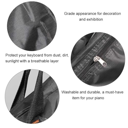 Image of MOCKING BIRD 61 Keys Padded Keyboard Bag -Compatible with Yamaha PSR-F52, F51, E263 & Casio CTK 2550, CTK 3500, CT-S200, CT-S300 - 38-Inch Waterproof Piano Cover with Extra Pocket