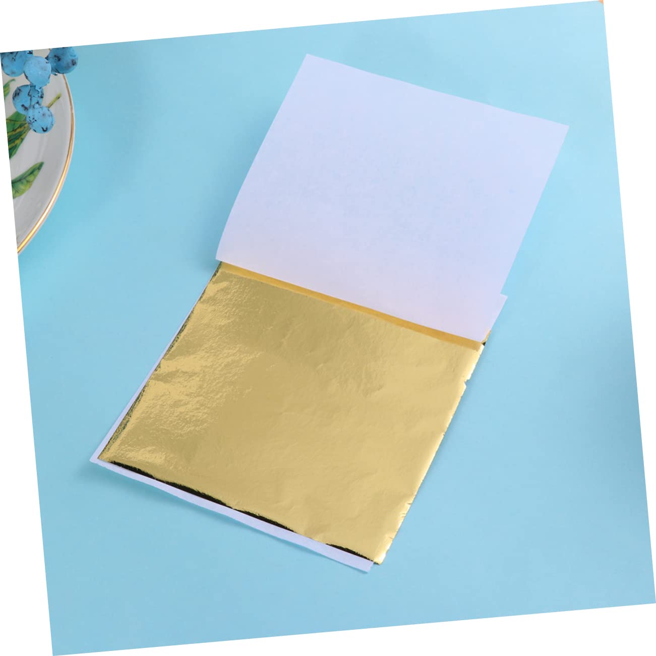 VILLCASE 2sets Foil Art Paper 9x9cm Imitation Sheets for Craft Art Gilding Makeup Manicure 100sheets*2