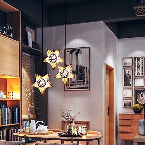 Lustre de style américain en forme d'étoile E14