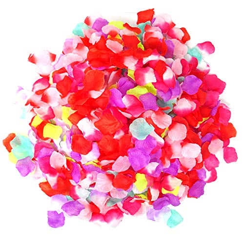 Honbay 960PCS Multicolor Artificial Rose Petals Wedding Party Flower Petals for Wedding Home Party Romantic Night Anniversary Valentine's Day (12 Colors)