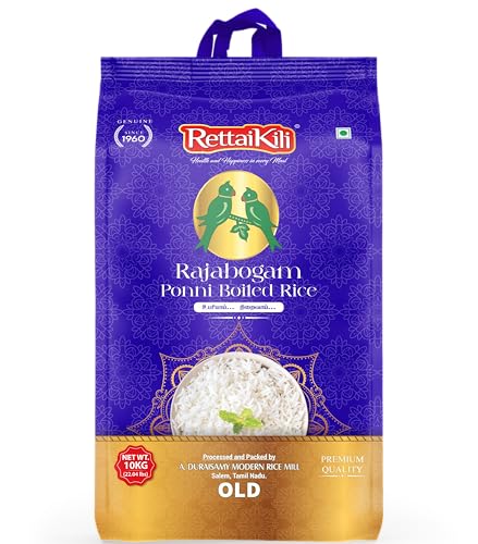 Image of Rettai Kili Rajabogam Ponni Boiled Rice (Aged) | Aromatic & Flavorful South Indian Rice | 10kg