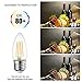 LVWIT B11 LED Filament Bulb E26 Chandelier Medium Base 2700K Warm White, 4W(60W Equivalent) 500 Lumens Non-Dimmable Decorative Candelabra Candle Light Bulb, Pack of 6