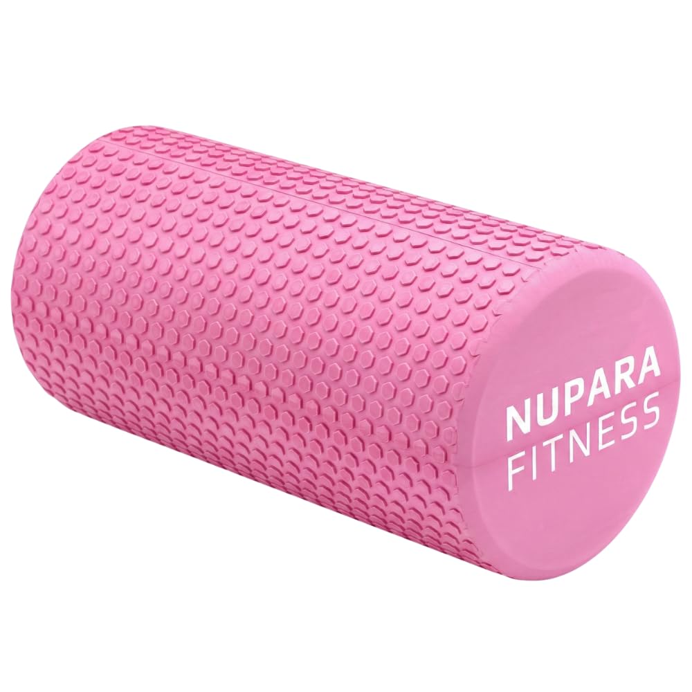 Rodillo de espuma para espalda, piernas y músculos de tejido profundo. Rodillo muscular para correr, ciclismo, deportes, ejercicio, recuperación, terapia física, yoga y pilates (rosa