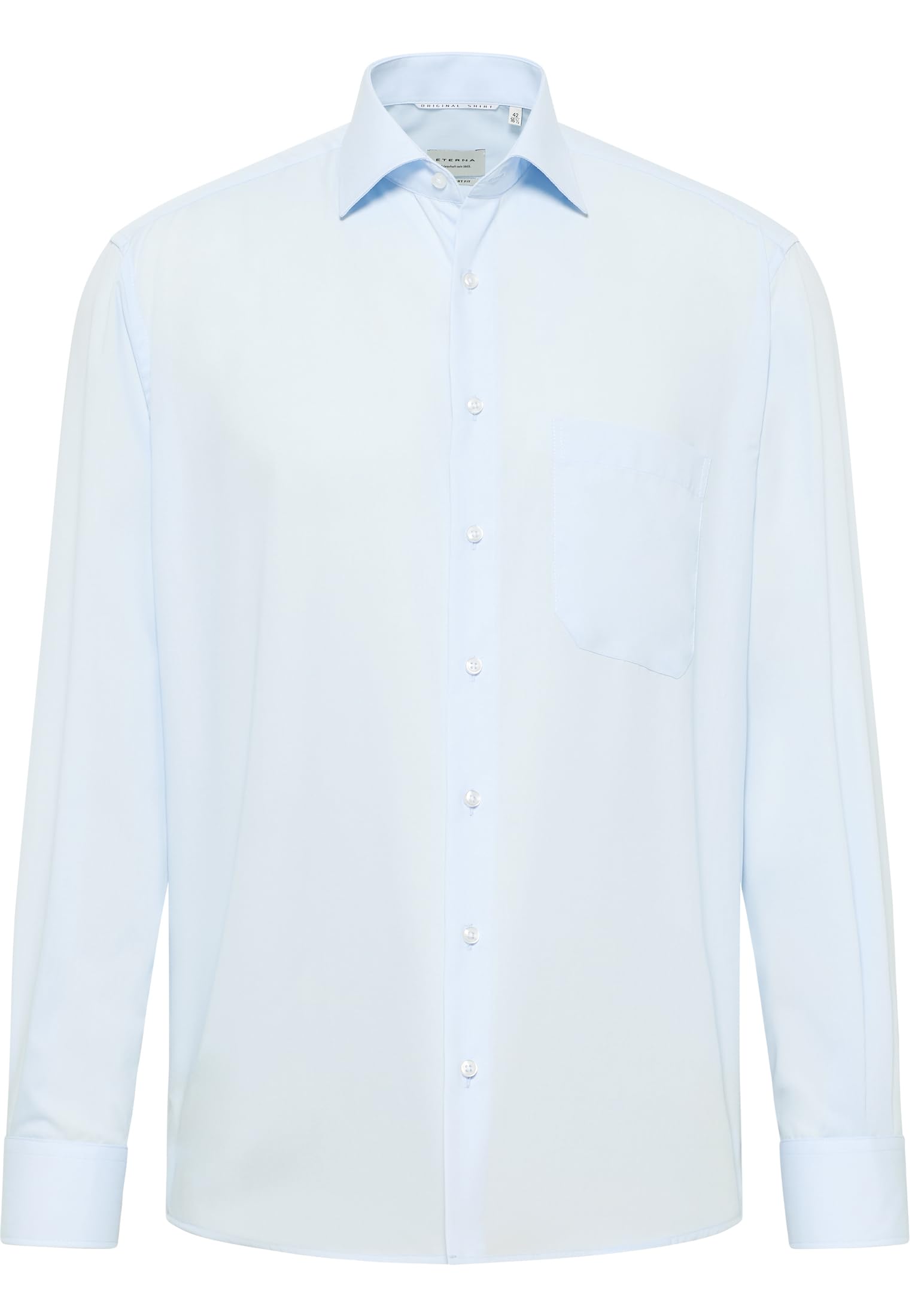 ETERNA Male Original Shirt uni Comfort FIT 45_H_1/1, 1/1, Bleu Clair