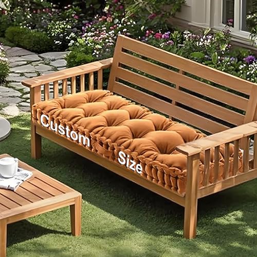 Generisch Samt Sitzkissen Outdoor Stuhl Mit Griff Und Bändern,10cm Bankauflage Stuhlkissen Bankpolster für Fensterbank,Bankkissen Sitzauflagen Ersatzpolster für Gartenmöbel Drinnen