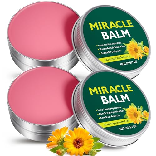 Akeeronn Miracle Balm 2 Pack Miracle Balm Cream for Legs Leg Care Cream Relaxed and Comfortable Soothing Joint Cream for Legs Arms Back Hands and Feet 1oz