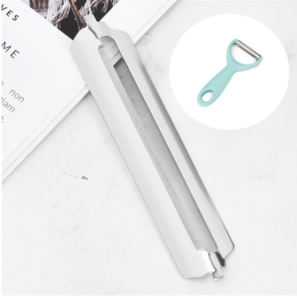 Pelador multifuncional de 55 mm, de acero inoxidable, hoja plana de repuesto para cocina
